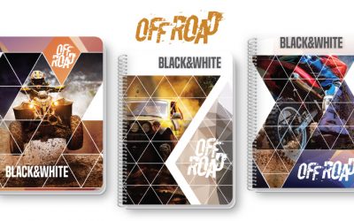 Тетрадки „Black and white“ – колекция „Off Road“, А 5, малък формат, 80 л.